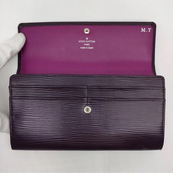 Louis Vuitton LV Long Wallet Purple Epi 419972 - Picture 6 of 9